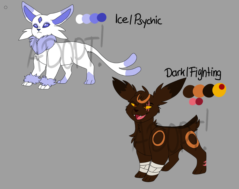 OPEN Eeveelution Adoptables $10 each by Drowned -- Fur Affinity [dot] net