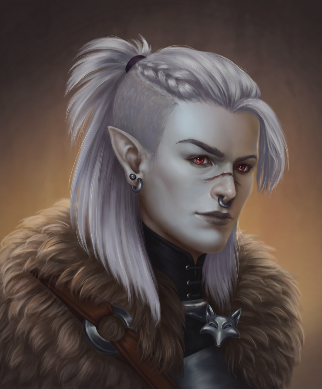 OC] [ART] Tystlcaryn, Dark Elf Wizard – By Catilus, 40% OFF