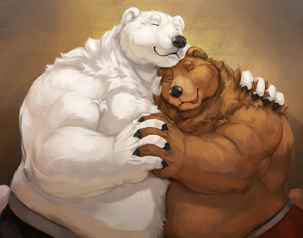 Pudgy Bear Hugs. 