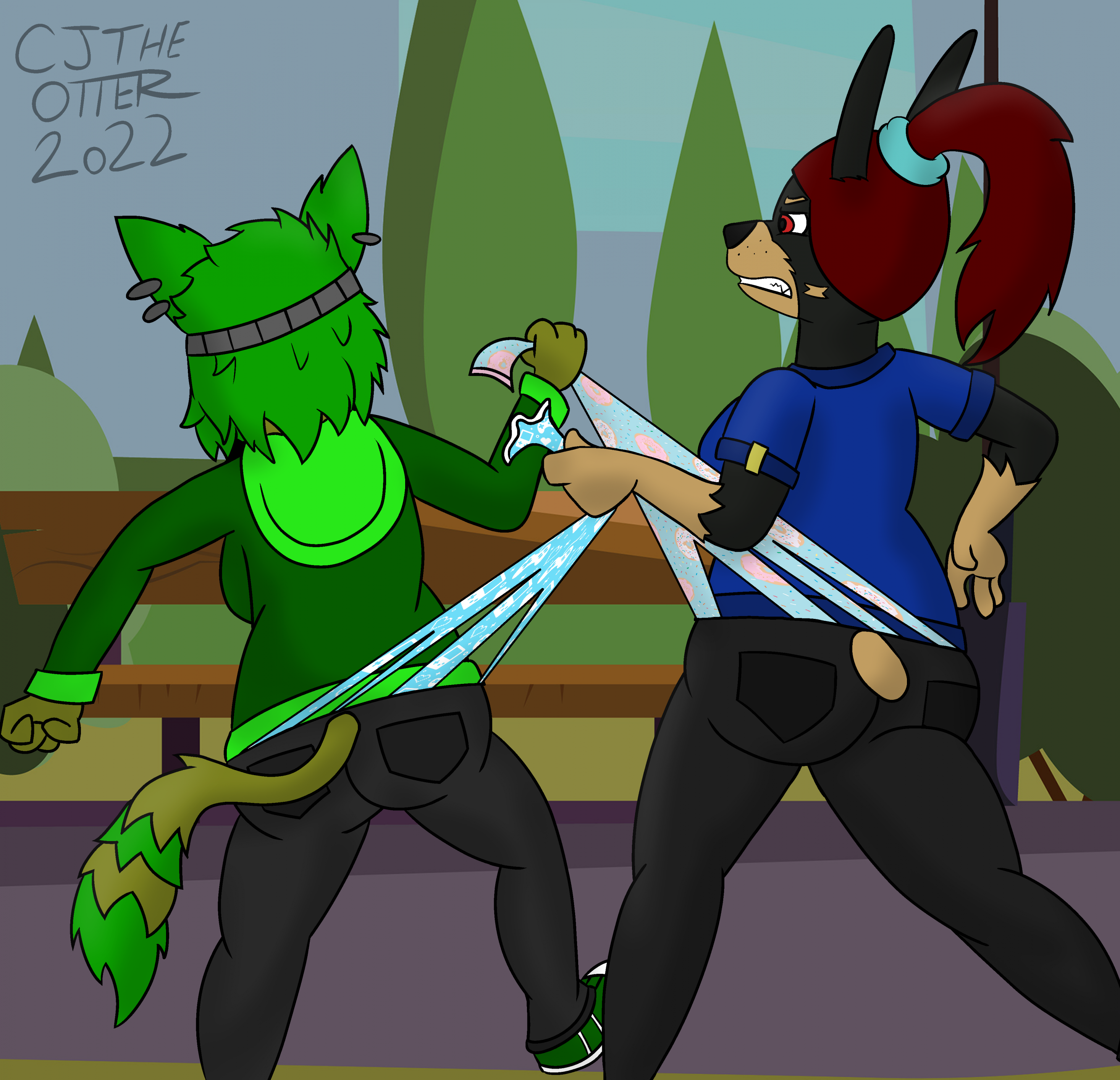 Wedgie Wars by cjrockerproductions -- Fur Affinity [dot] net