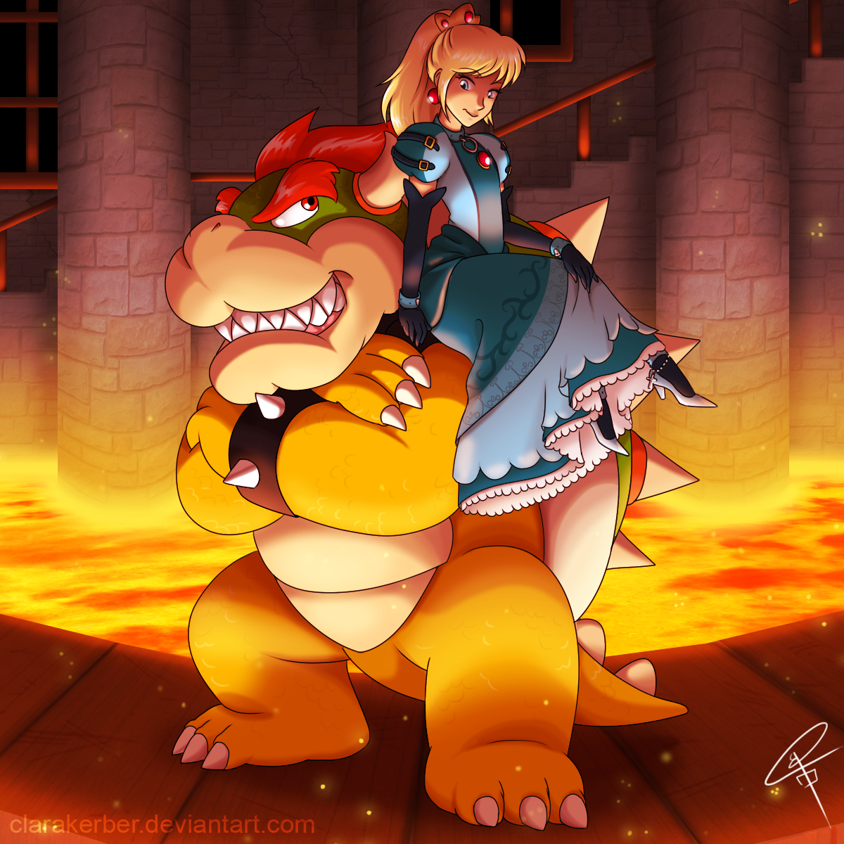 Commission] Bowser and Jessie by ClaraKerber -- Fur Affinity [dot] net