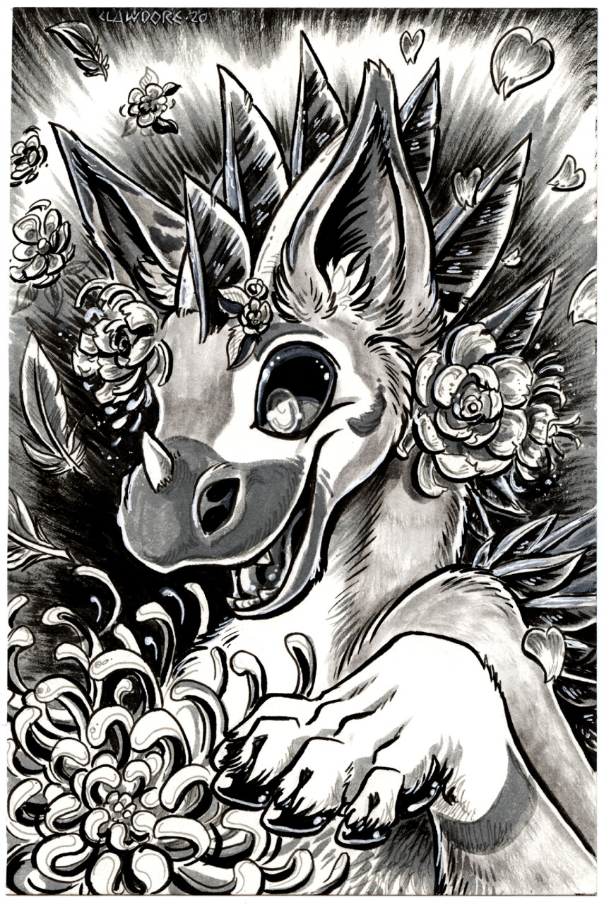 Commission Inktober 2020 Day 5 Flowers