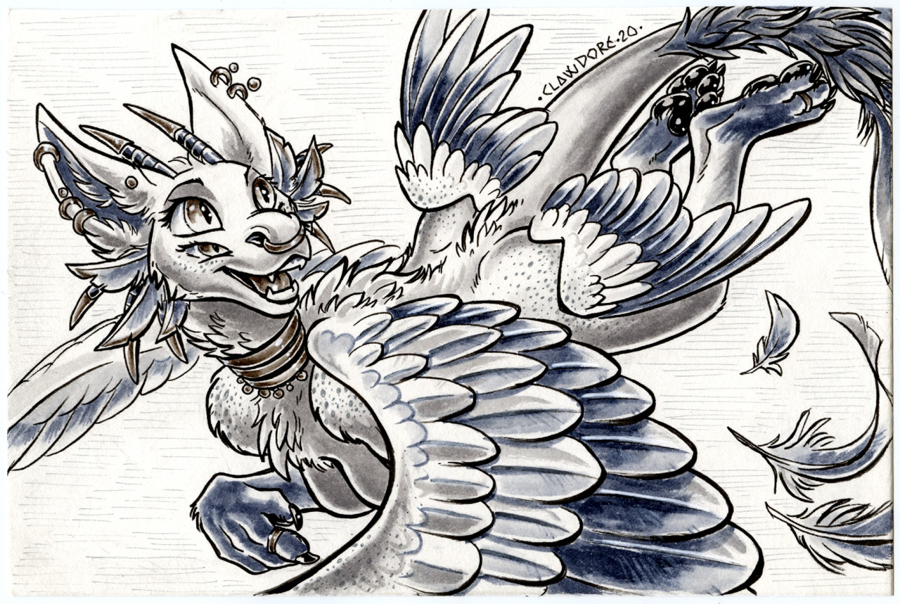 Commission Inktober 2020 Day 12 Soaring