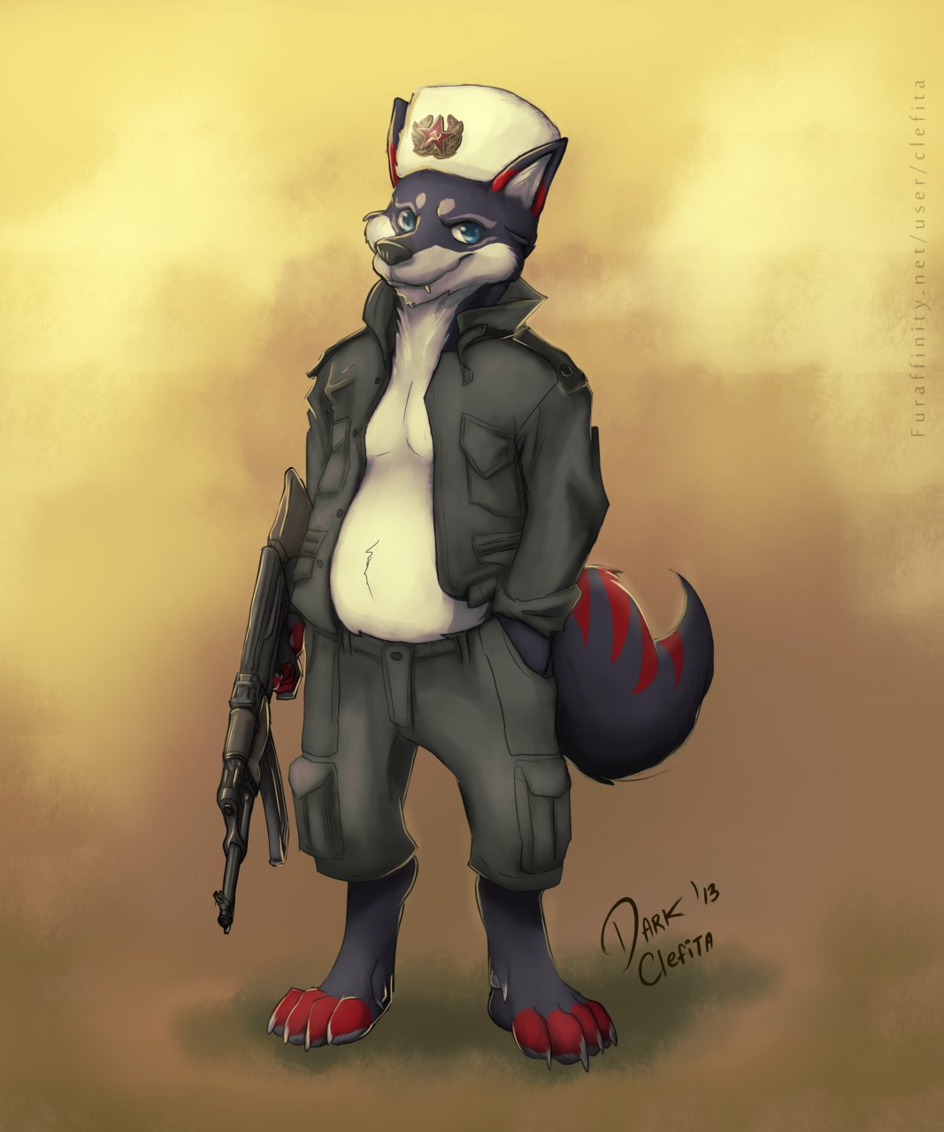 Лис пустыни furry Art