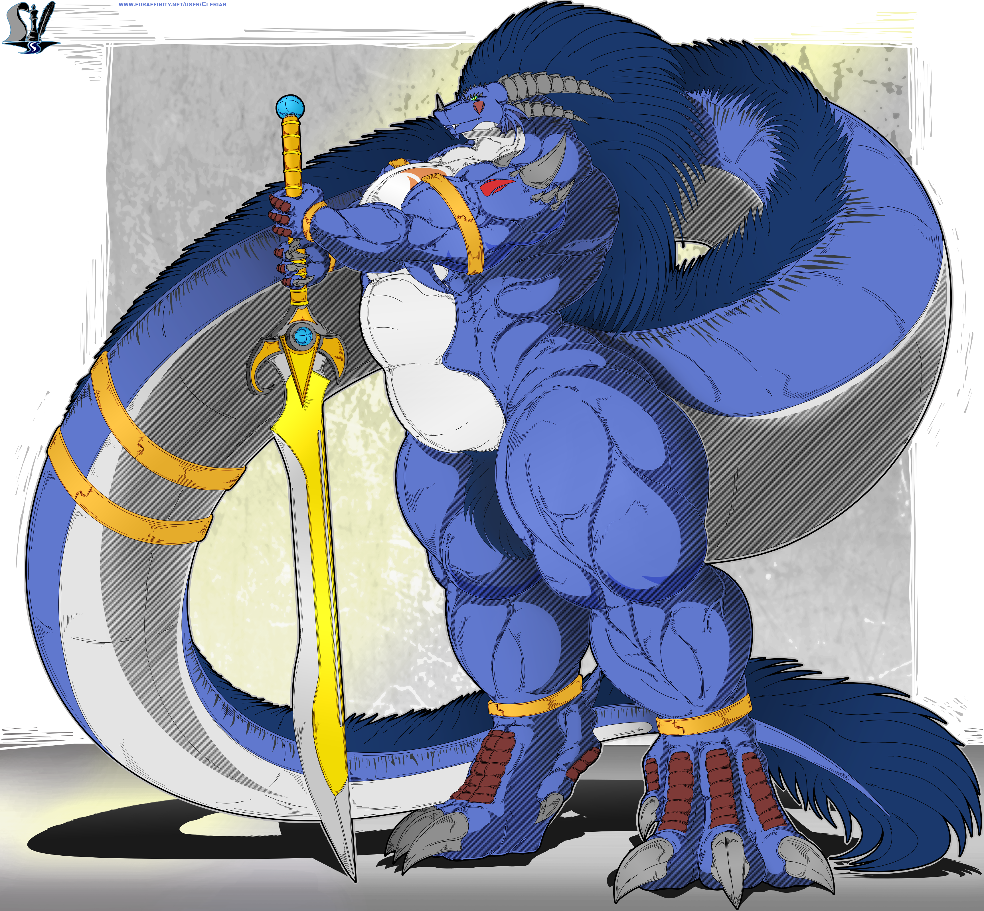 The greatest dragon - Sapphire king Kayrom by Clerian -- Fur Affinity [dot]  net