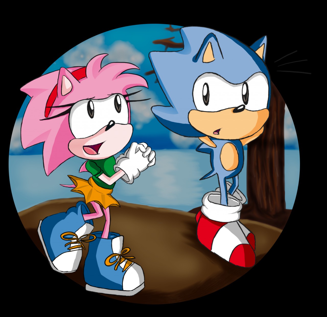 Classic Sonamy by Coconut-Jaguar -- Fur Affinity [dot] net