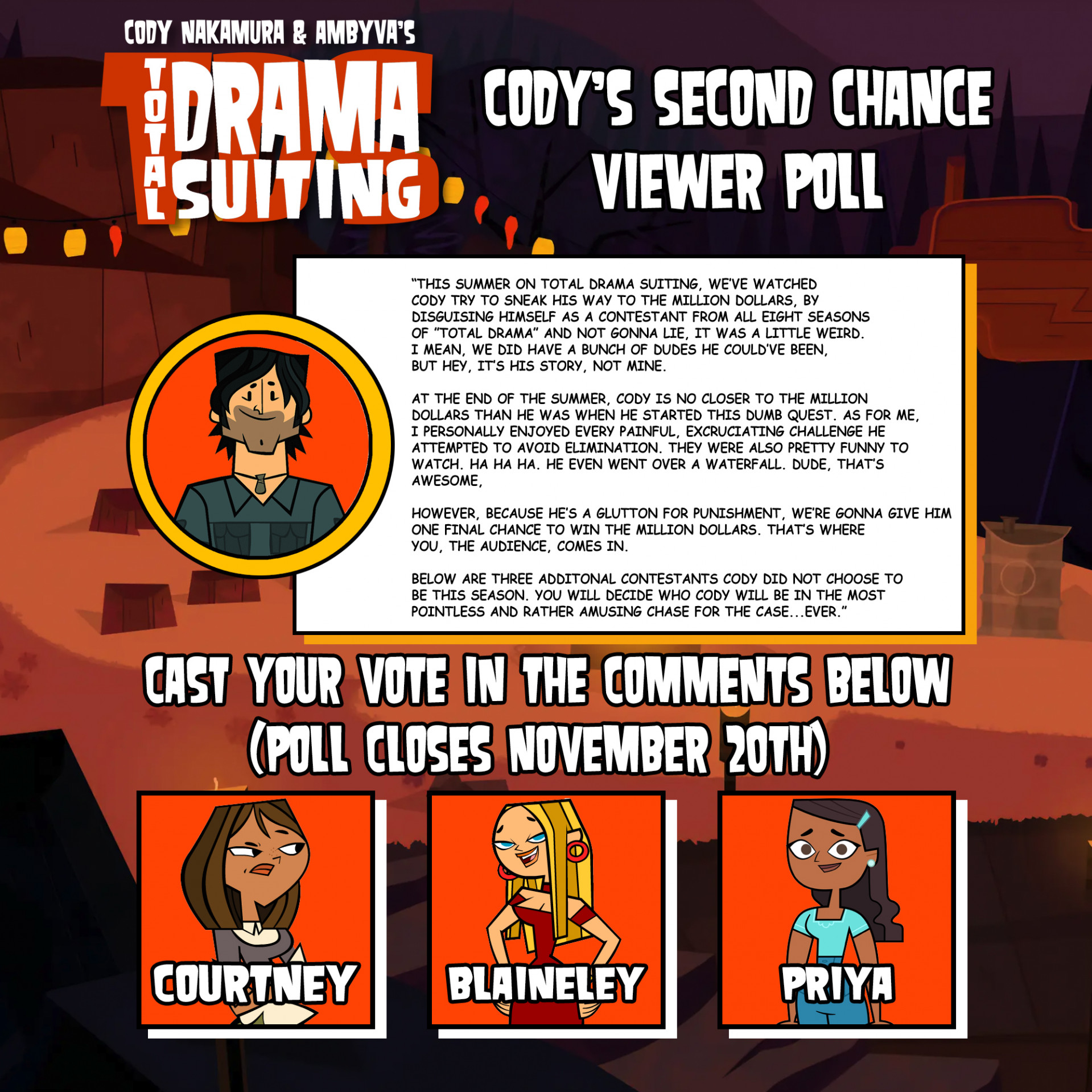 Total Drama Suiting Finale Viewer Poll by by CodyNakamura -- Fur Affinity  [dot] net