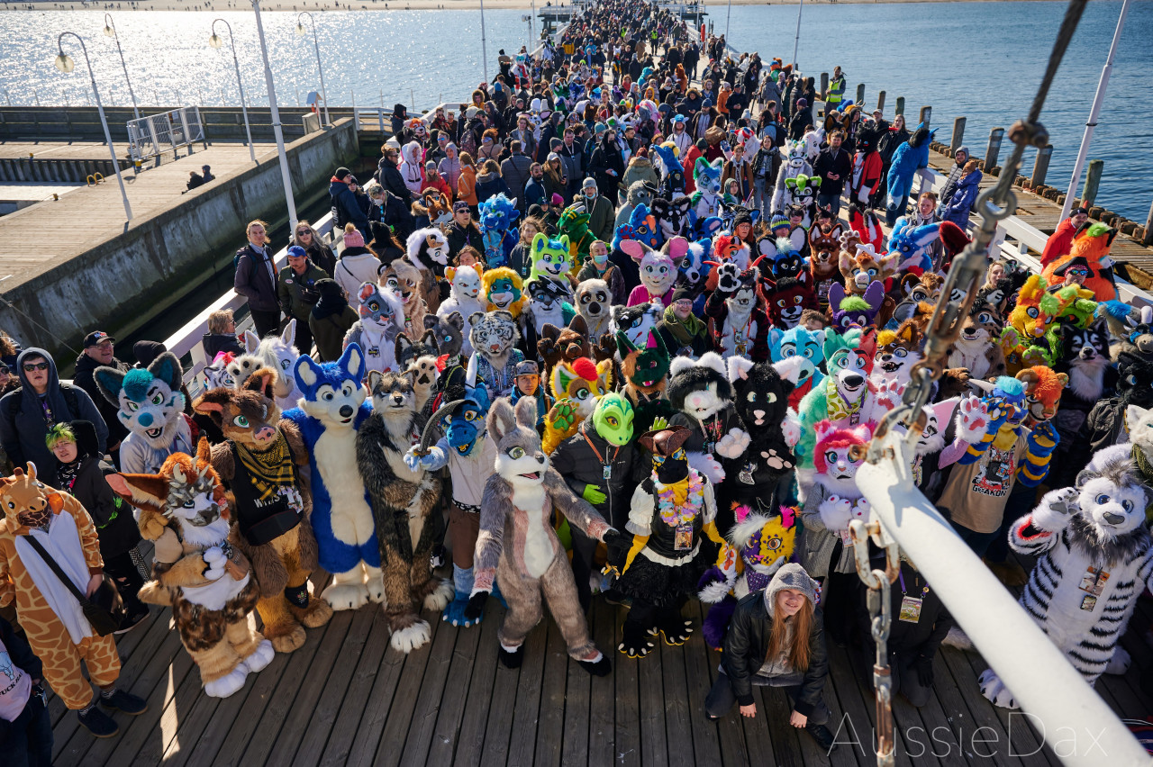 Gdakon 2022 Fursuit Walk Group Photo by CodyShepherd -- Fur Affinity [dot]  net