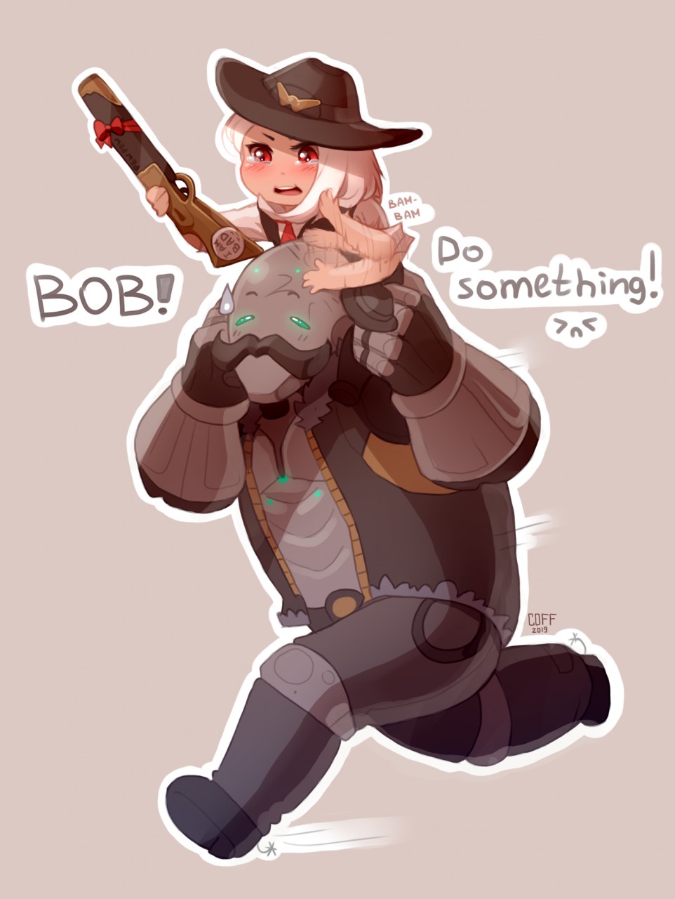 Overwatch: Ashe & B.O.B by Coff -- Fur Affinity [dot] net