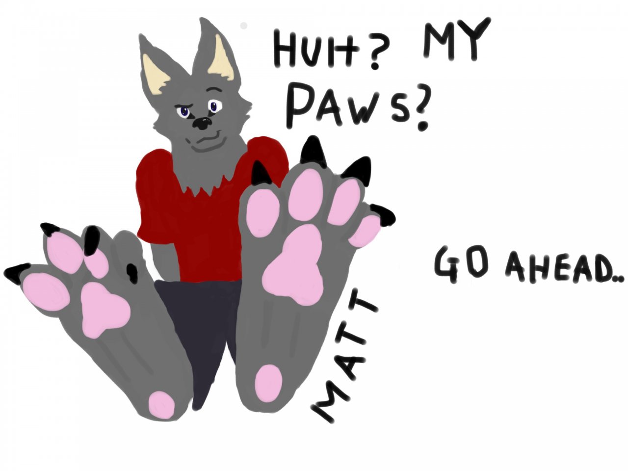 Driving bare paws , two ways by JaffyWolfy -- Fur Affinity [dot] net
