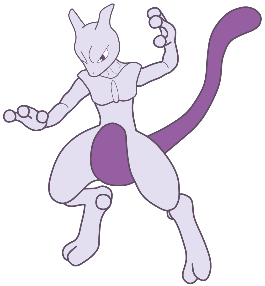 How to Draw Mewtwo from Pokemon | Easy Step-by-Step | Draw, Drawings,  Pokemon