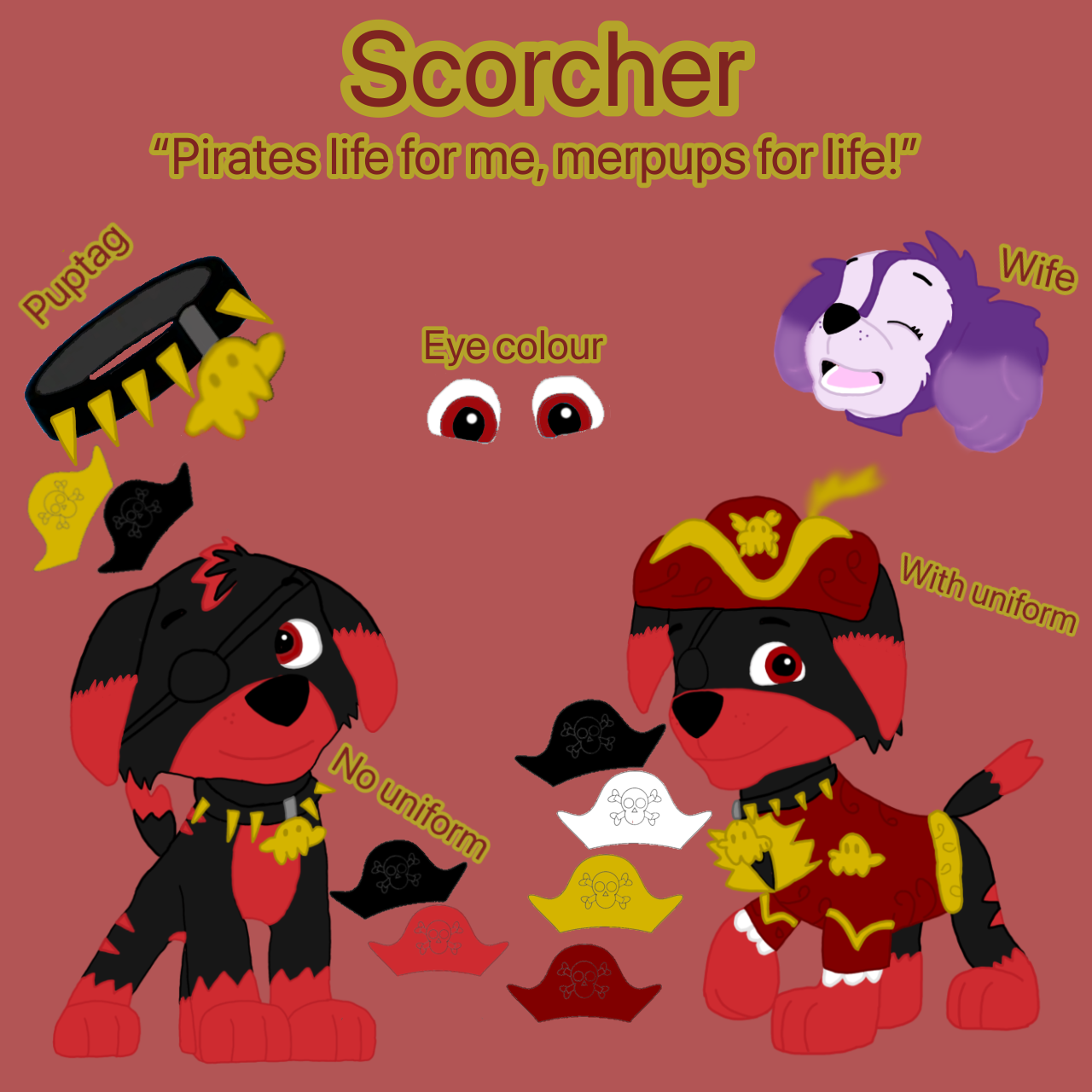 🏴‍☠️scorcher - paw patrol oc ref🏴‍☠️ by Connor-1998 -- Fur Affinity [dot]  net