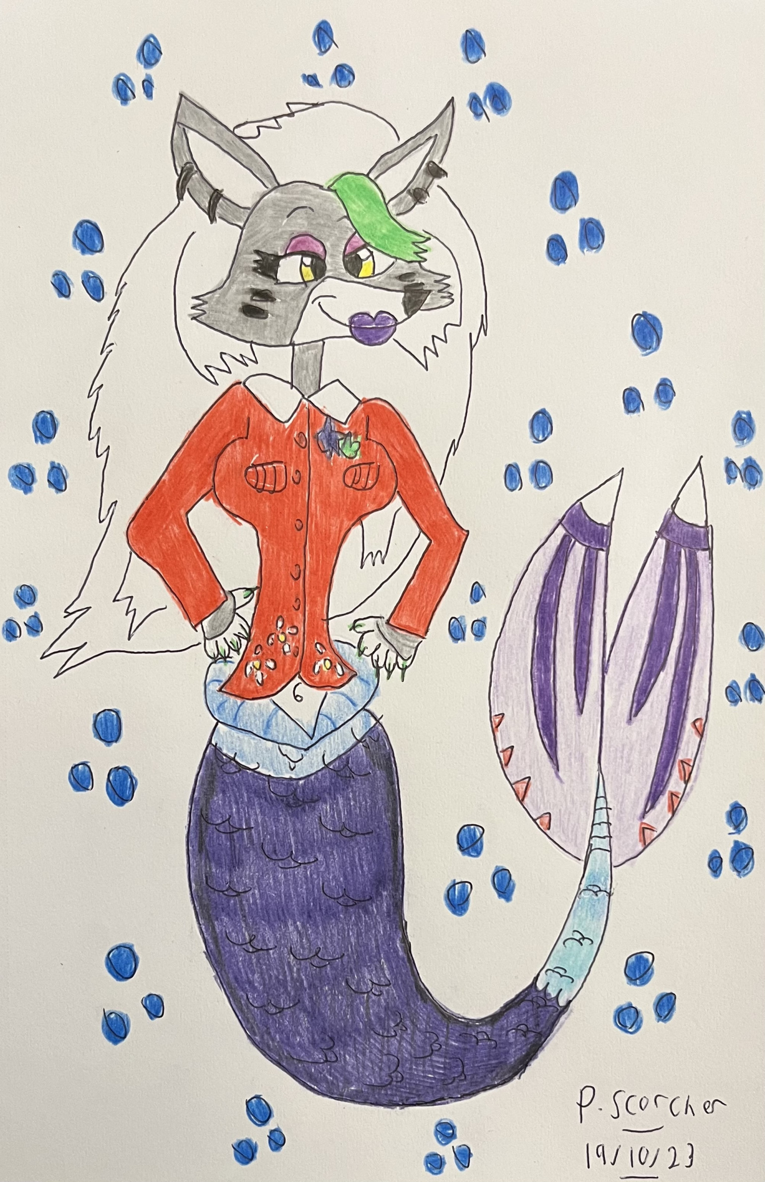 Halloween 23 - Mermaid Roxanne wolf as Cassie by Connor-1998 -- Fur  Affinity [dot] net