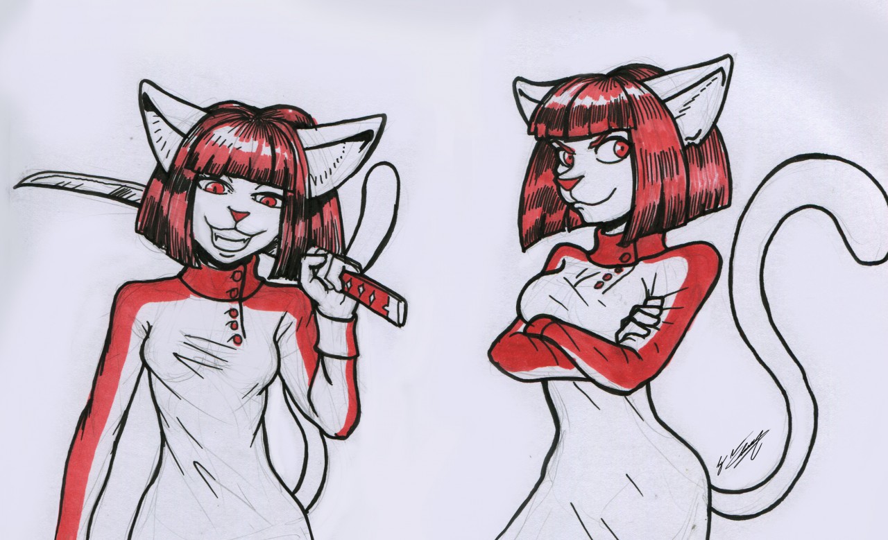 Red_Kitty_sketch_1 by conquistabear -- Fur Affinity [dot] net