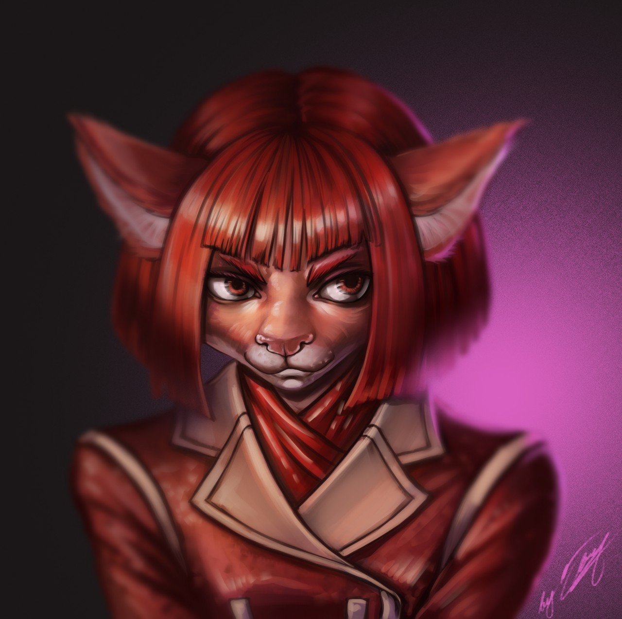 Red Kitty Sketch by conquistabear -- Fur Affinity [dot] net