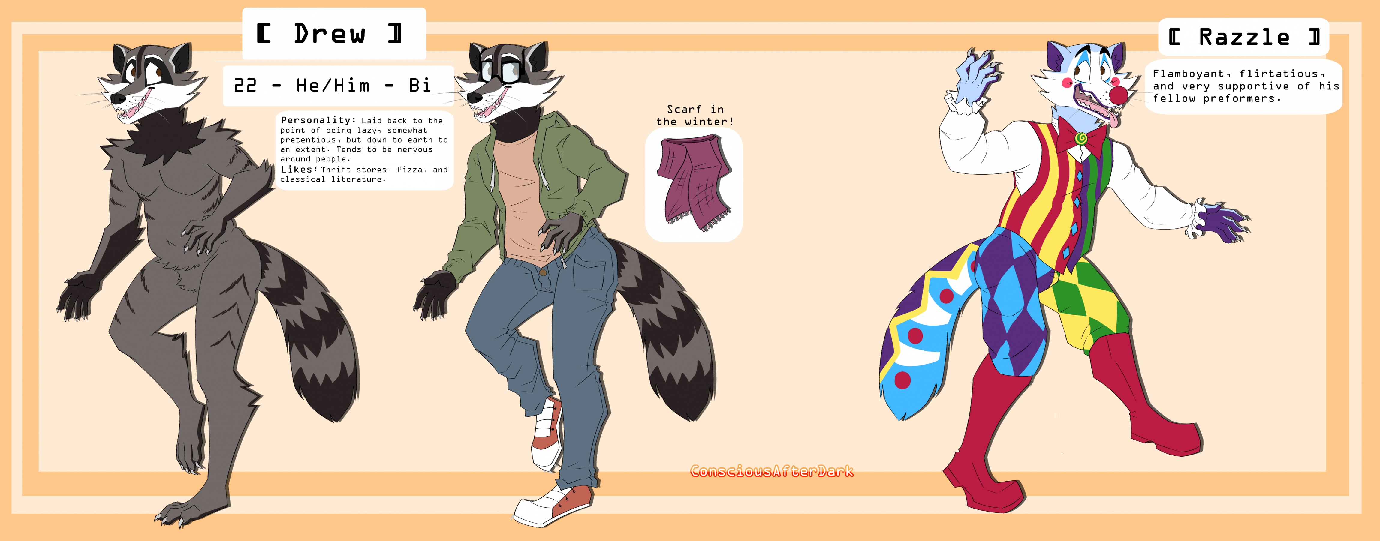 [$] Clown Raccoon Reference (SFW v.)