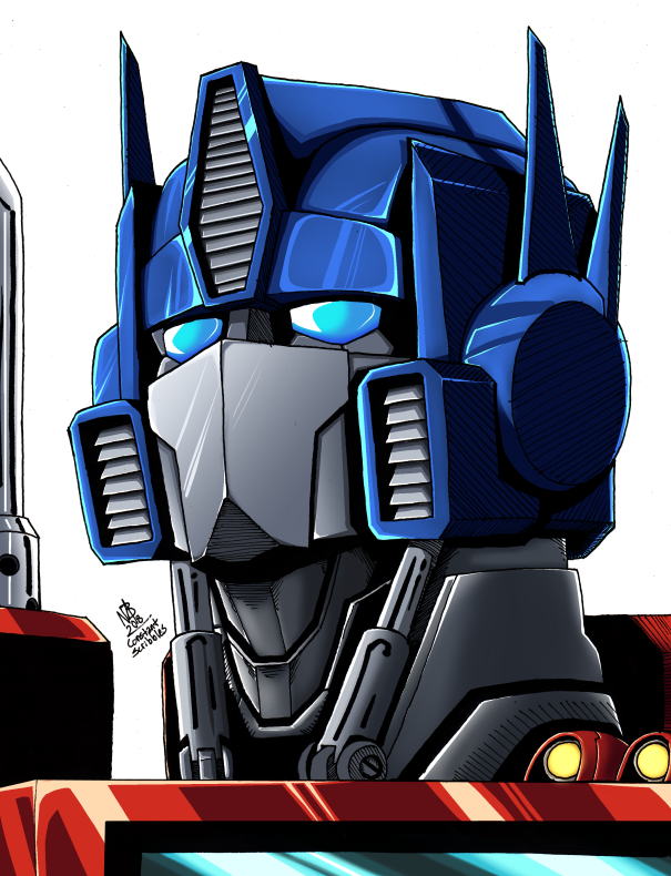 Optimus Prime Head Side View