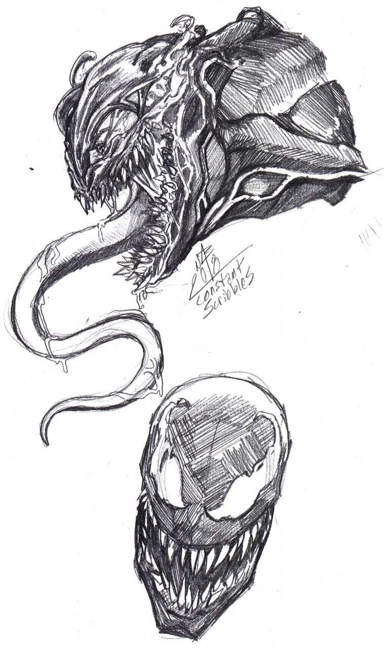 Been getting into drawing recently, thought Id share this Venom picture I  drew! : r/thevenomsite