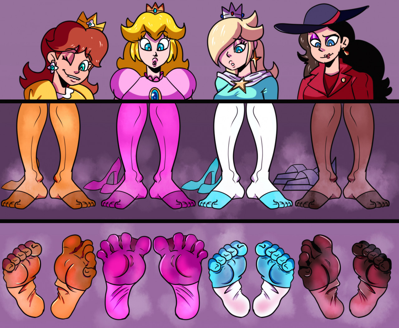 Commission] Pantyhose Princesses by controlled_by_bc -- Fur Affinity [dot]  net