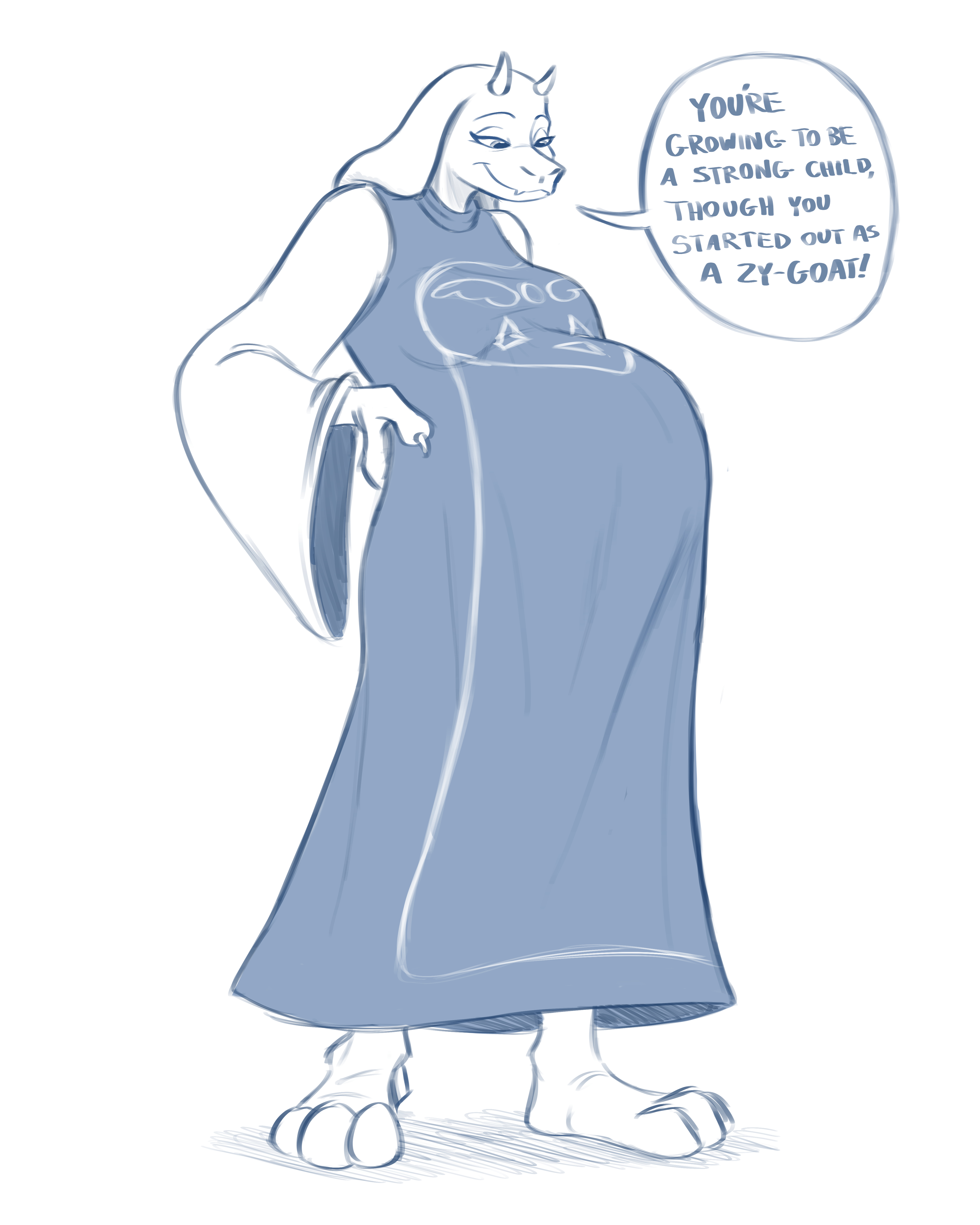 Preg Toriel by Convexpert -- Fur Affinity [dot] net