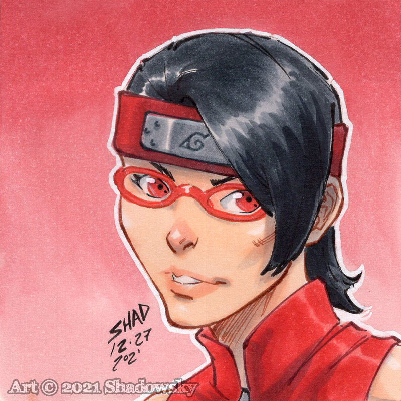 Drawing Boruto e Sarada 