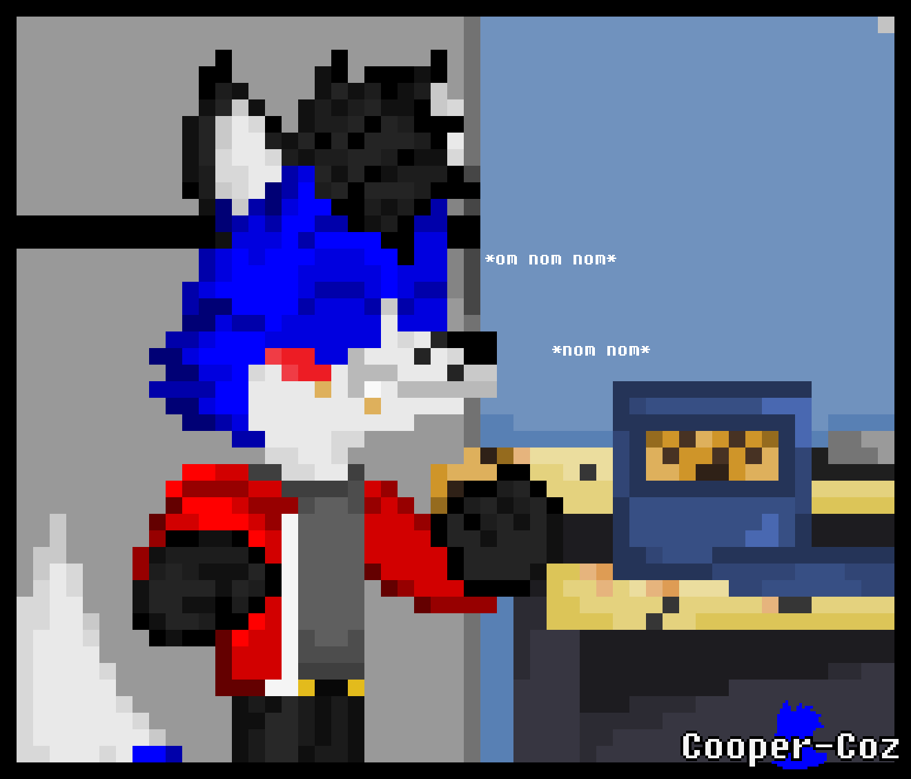 Sonic exe pixel Minecraft Skin