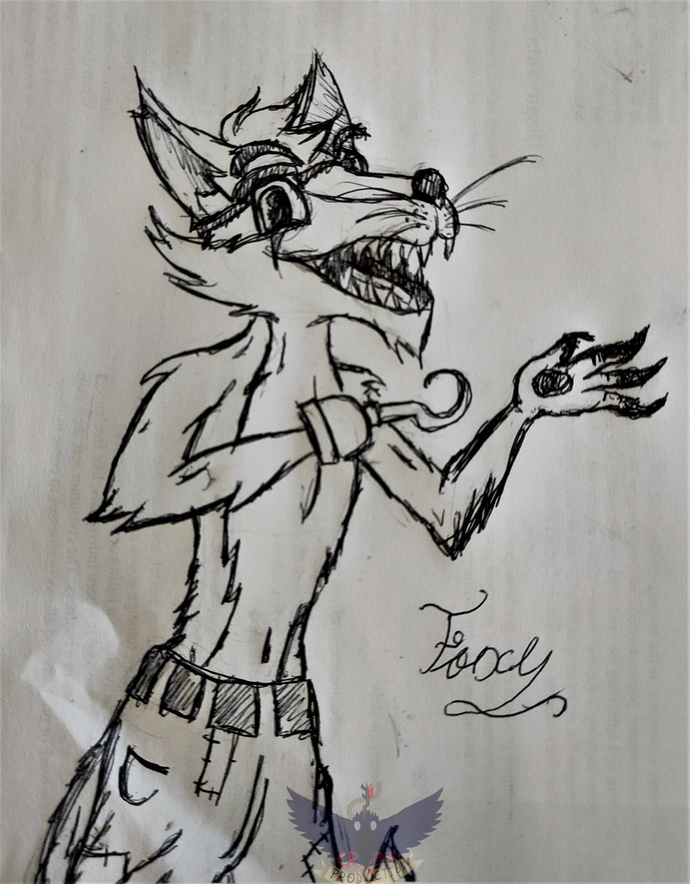 Foxy sketch (FNaF) by -AngieJM- -- Fur Affinity [dot] net