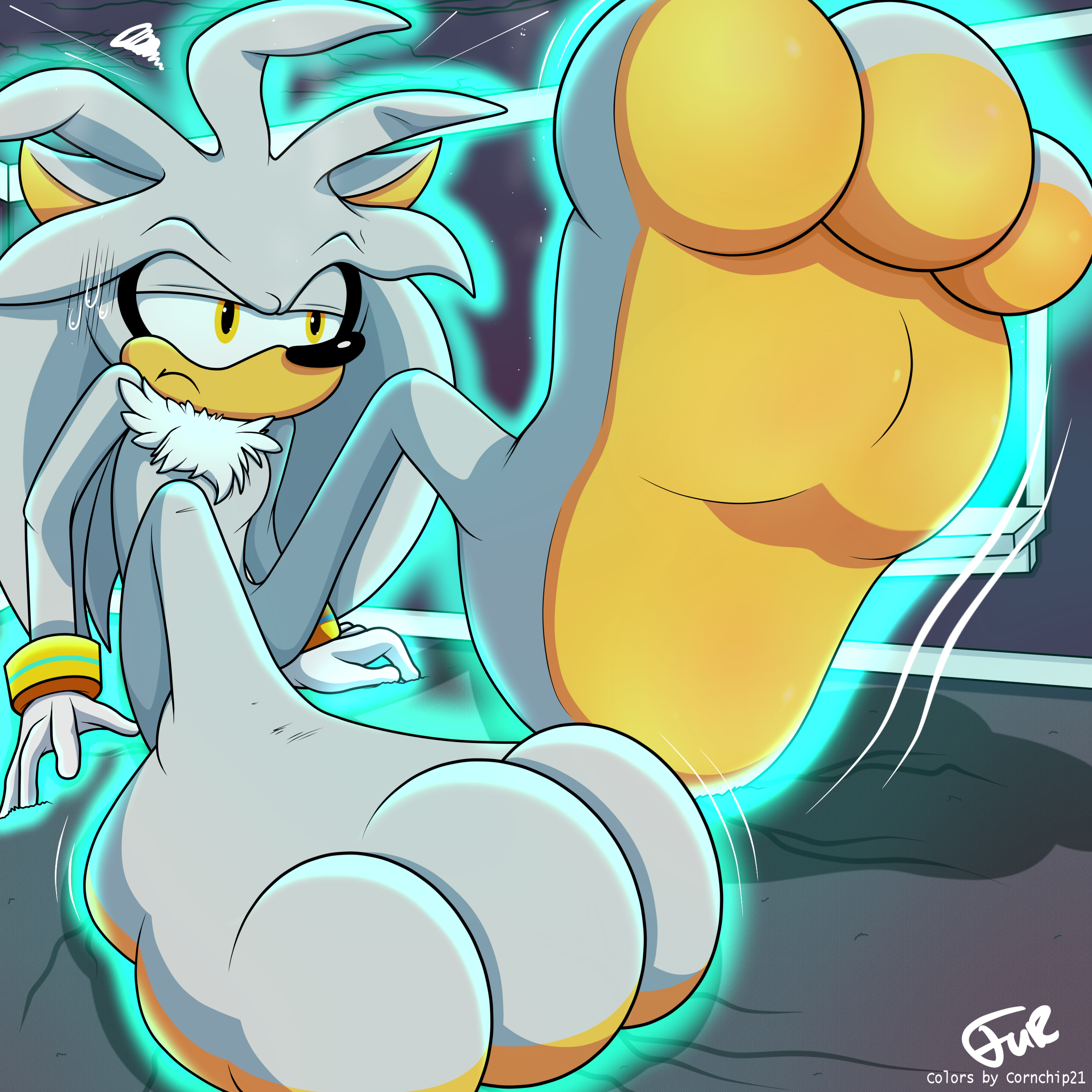 Silver's Hyper Sized Feet' By TheReal_Tails-Chan by cornchip21 -- Fur  Affinity [dot] net