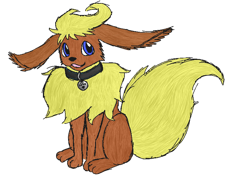 Corofluff in her flareon form.