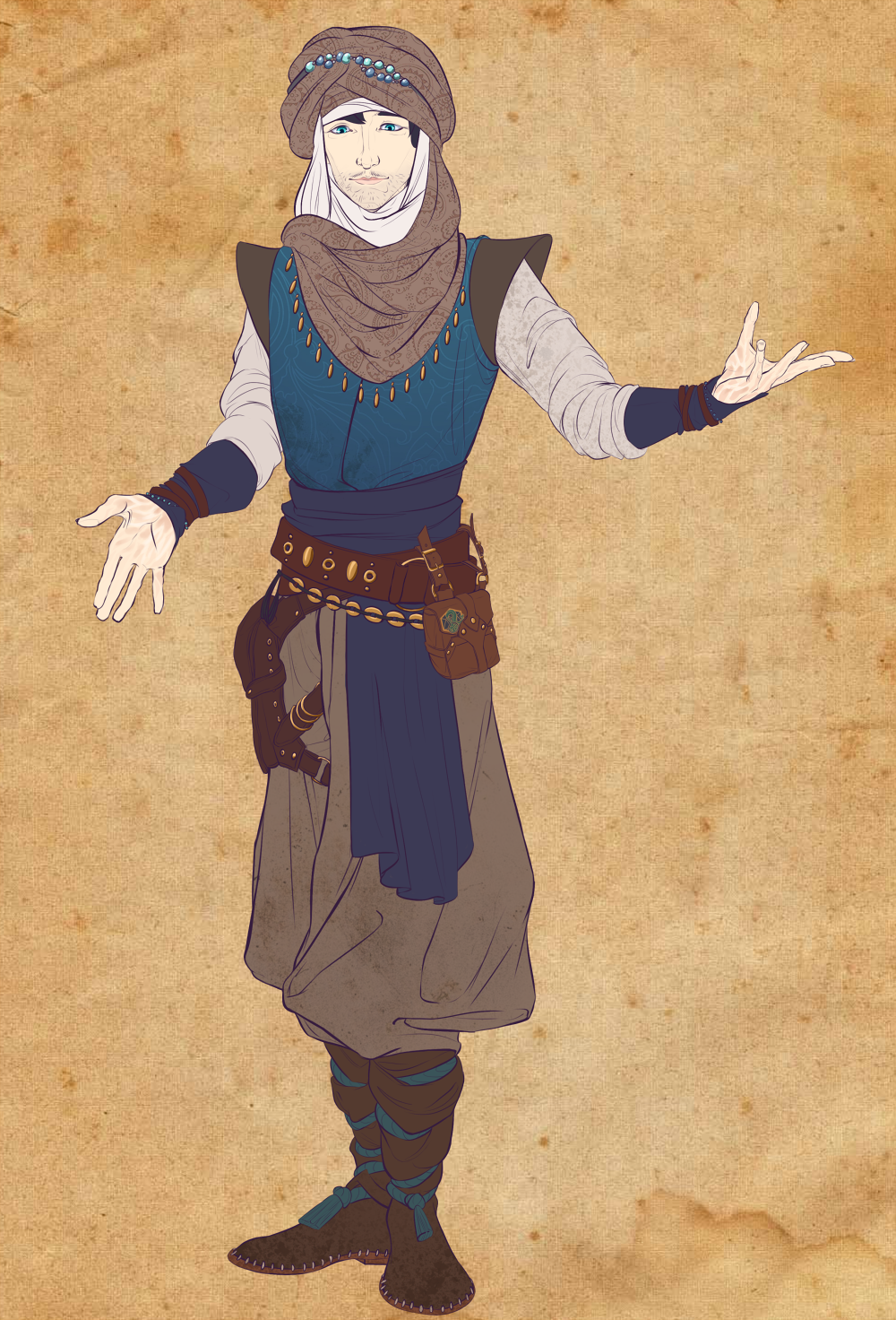 DnD: Basil in desert outfit by countbars -- Fur Affinity [dot] net