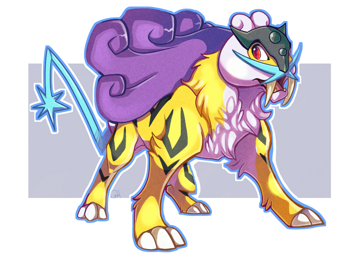 raikou (pokemon) drawn by vergolophus