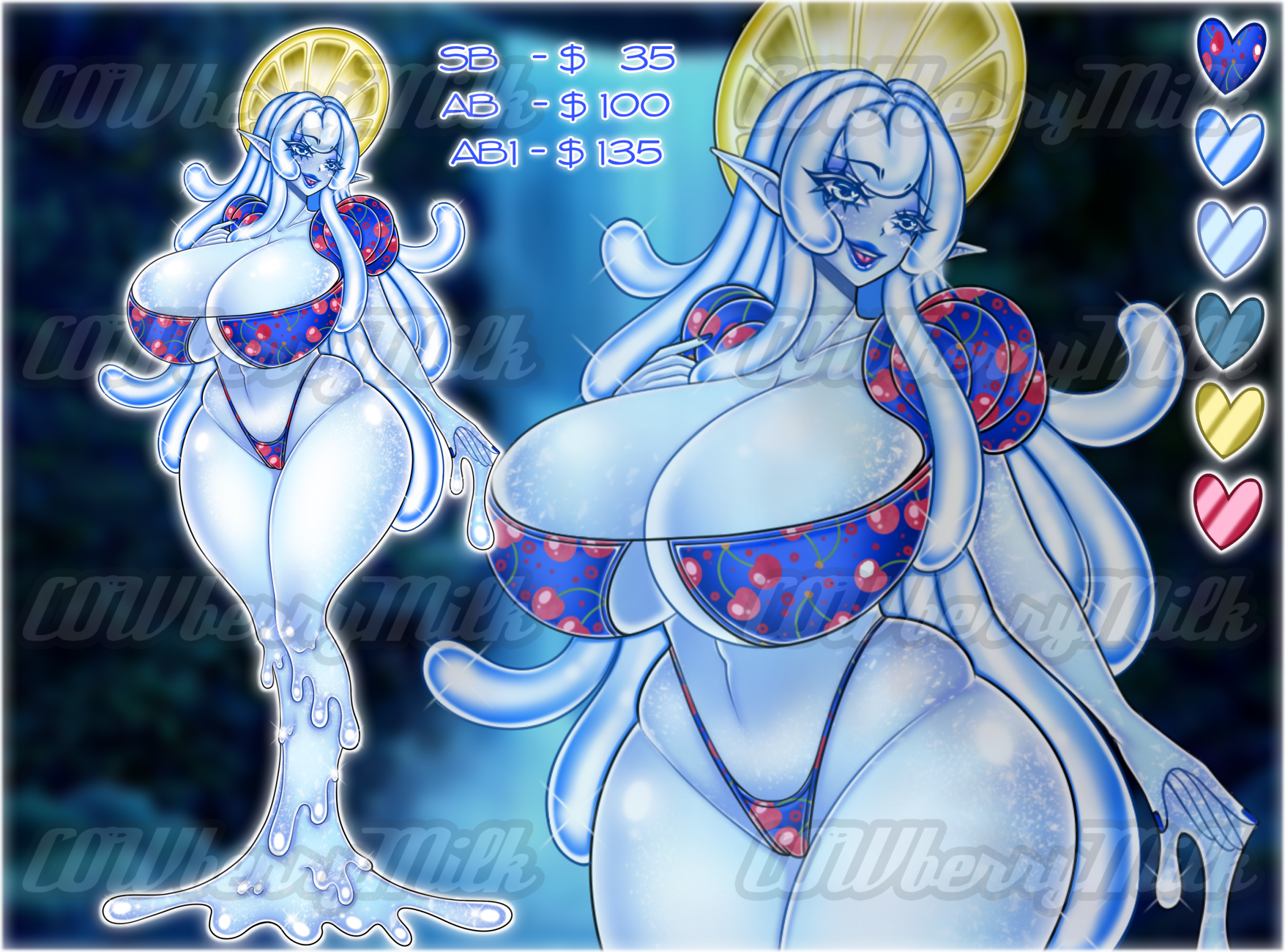 Open] Adoptable Blue lagoon Slime SFW/NSFW by COWberryMilk -- Fur Affinity  [dot] net