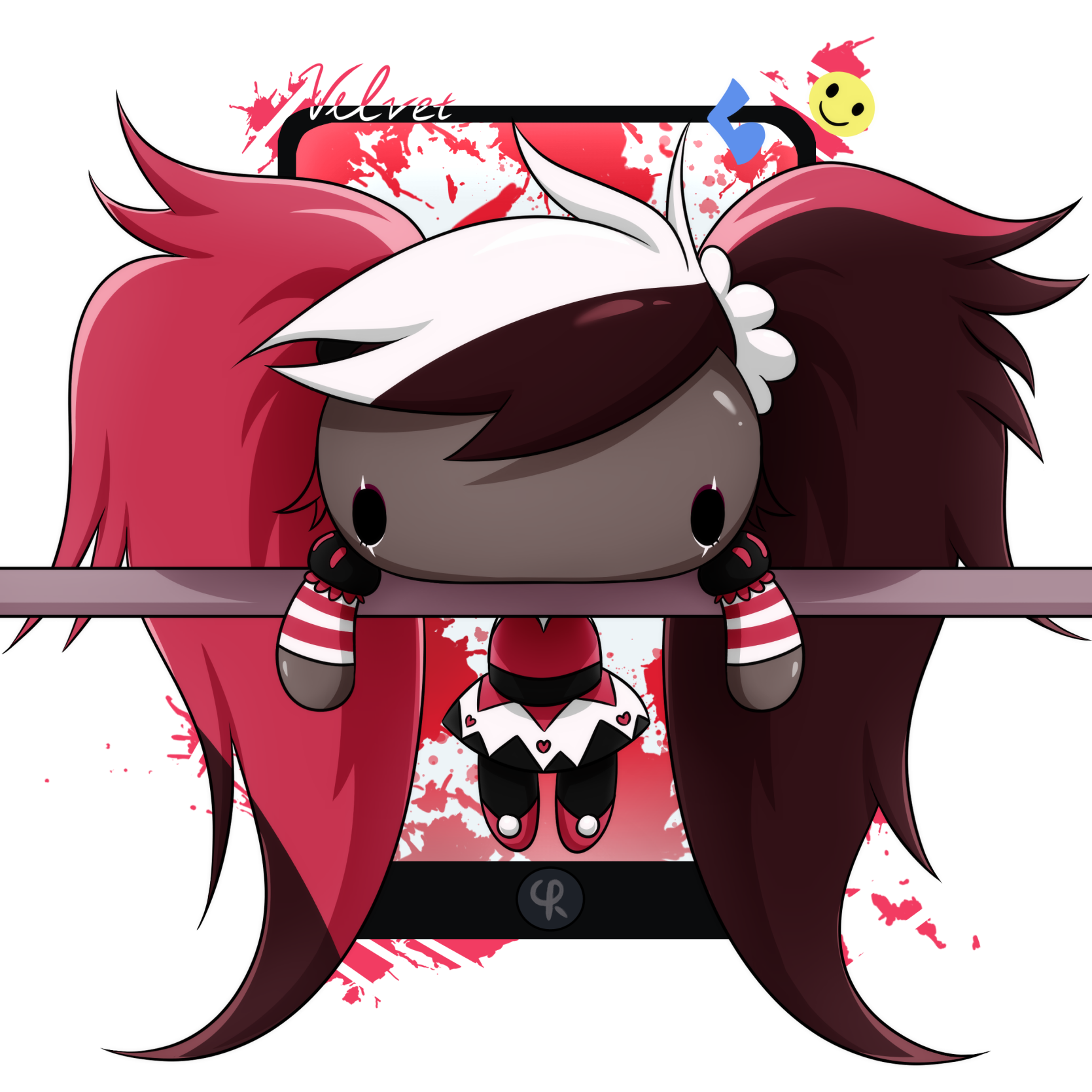 Hazbin Hotel Hanging Cutie Chibi Velvet by CPRKaaroo -- Fur Affinity [dot]  net