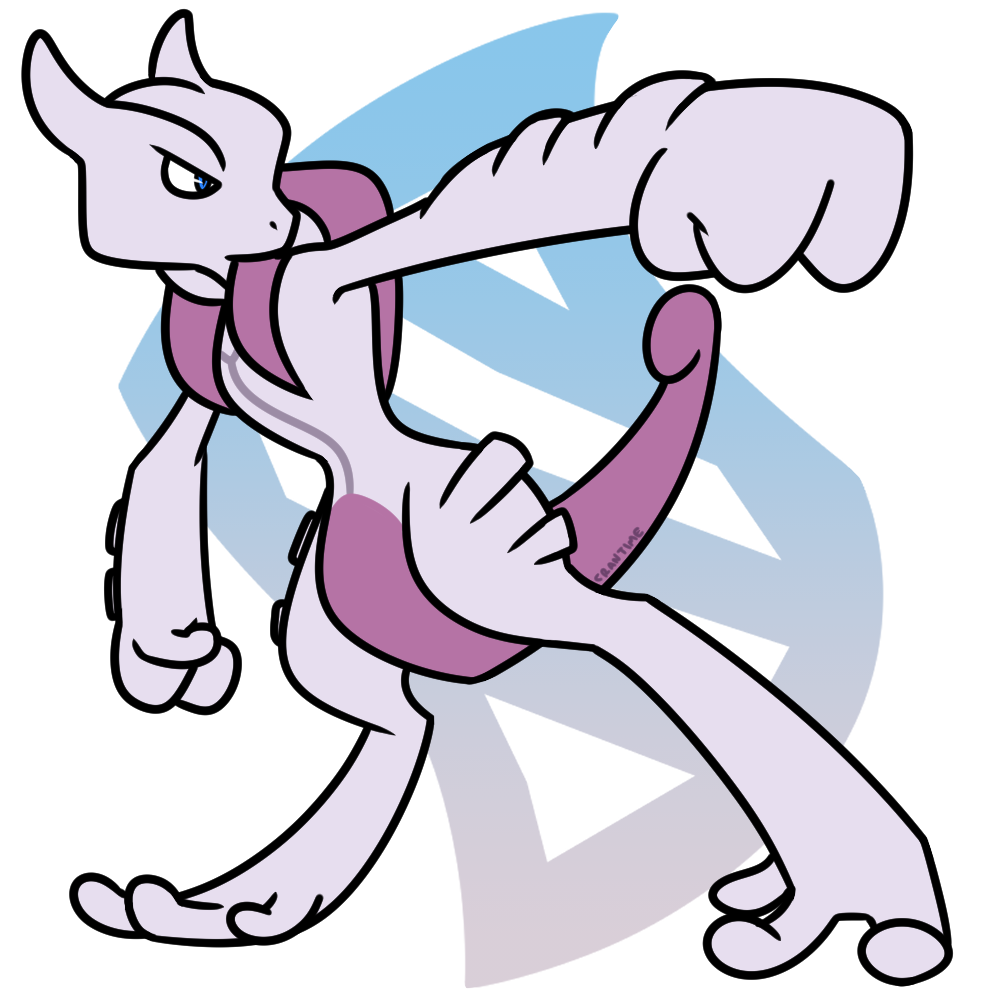 How to Draw Mega Mewtwo X from Pokemon (Pokemon) Step by Step