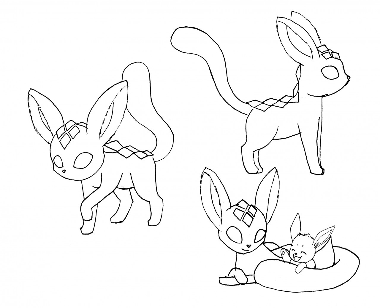 eeveelution coloring pages