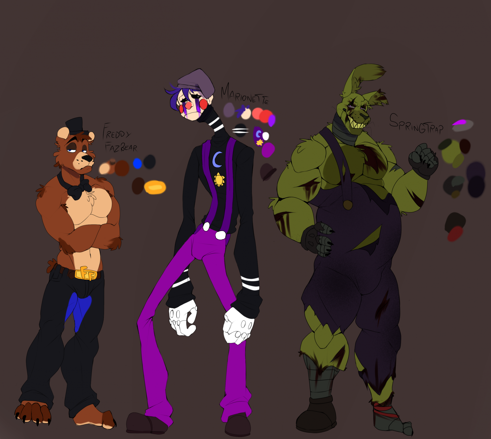 Fnaf Characters ref#1 by Crazypansito -- Fur Affinity [dot] net