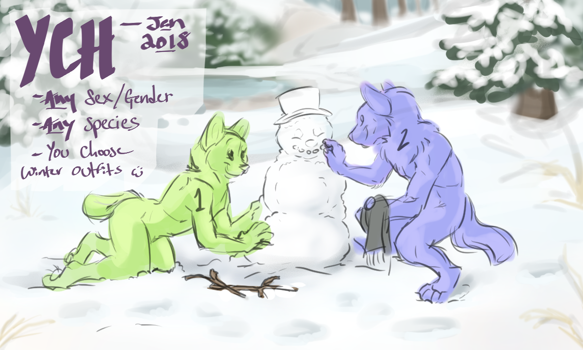 Snow Day! - A winter YCH CLOSED by CrazyZombie -- Fur Affinity [dot] net