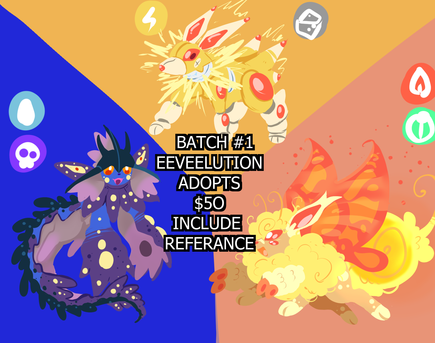 Eevee Evolution Chart (Theoretical) (Vers.1) by CInderzz -- Fur Affinity  [dot] net