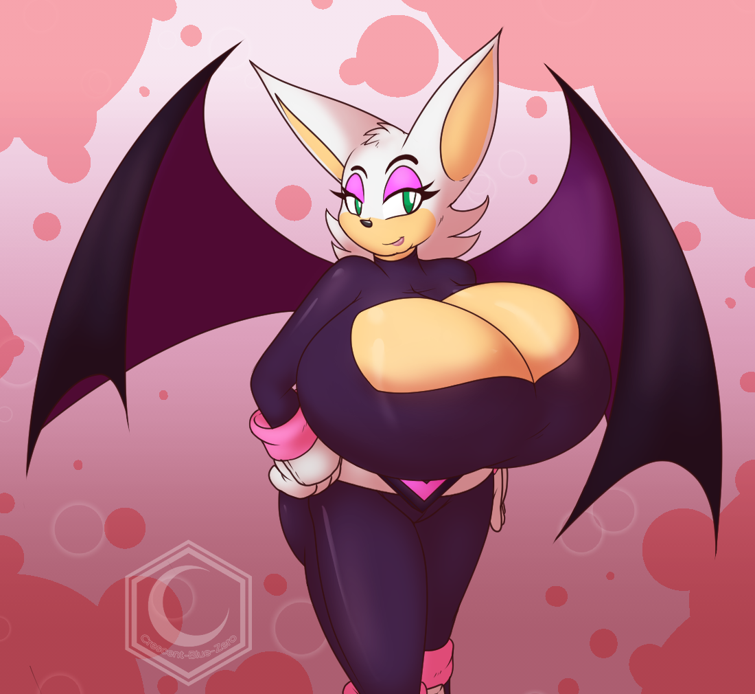 Fanart - Rouge the Busty Bat 2 by Crescent-Blue-Zero -- Fur Affinity [dot]  net