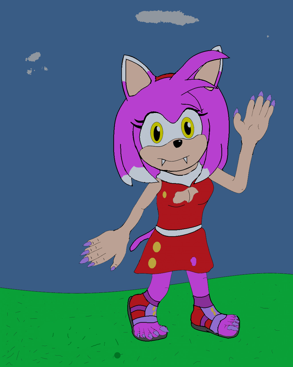 Amy rose Boom werehog (Art trade) by Crinard -- Fur Affinity [dot] net