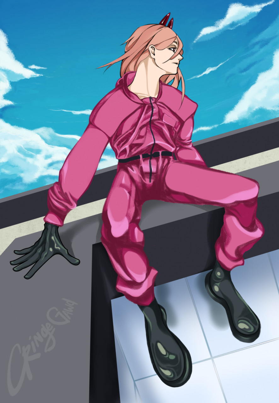 Power (Chainsaw Man) in guard outfit (Squid game) by CringeGawd -- Fur  Affinity [dot] net