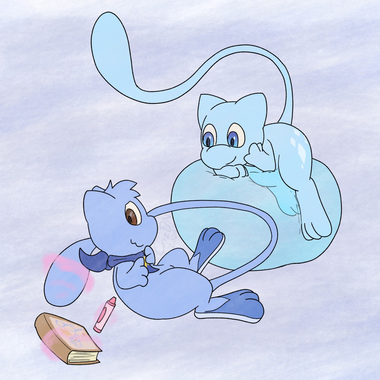 COPIC Sketch - Shiny Mewtwo and Shiny Mew by the--shambles -- Fur Affinity  [dot] net