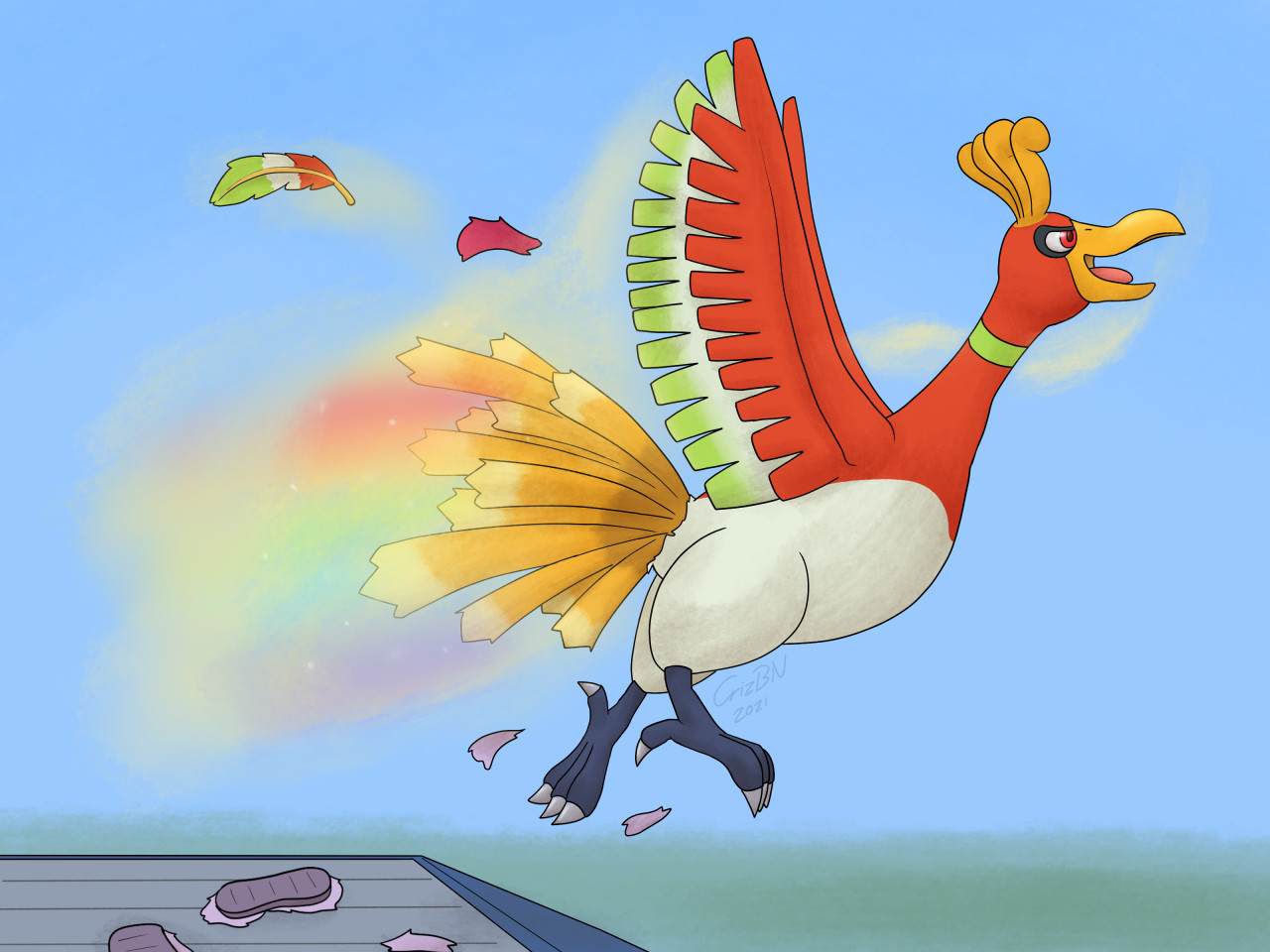 A Feathery Rainbow TF (Ho-oh) (3/3) by CrizBN -- Fur Affinity [dot] net