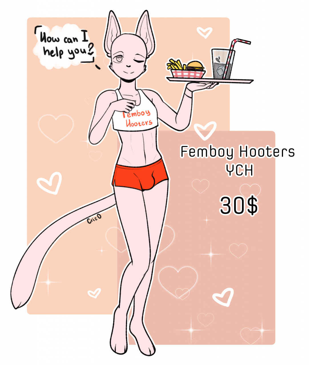 YCH] Femboy Hooters | Unlimited slot! by CrizOstar -- Fur Affinity [dot] net