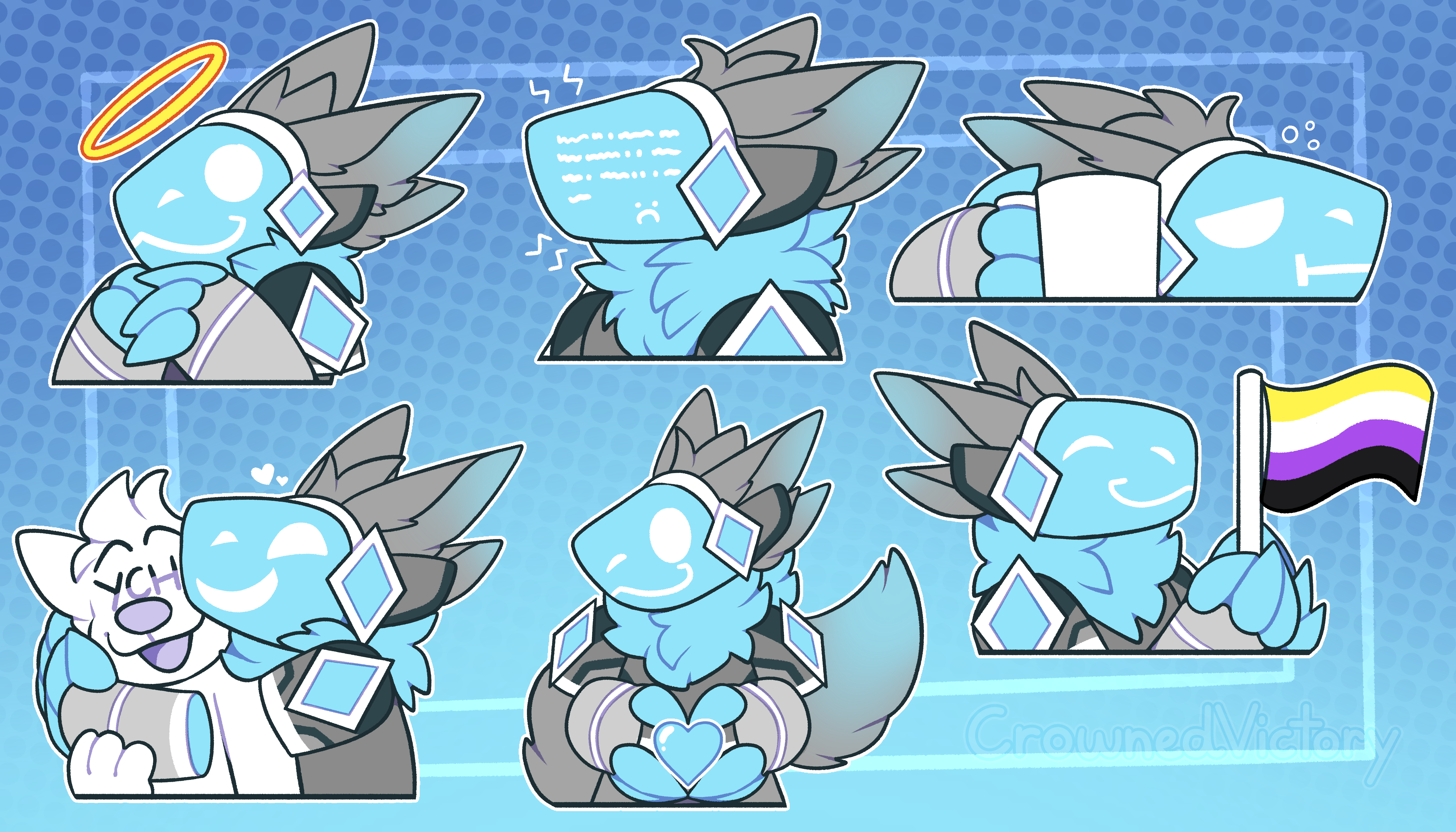 protogen mask sticker by Phill1pp on DeviantArt