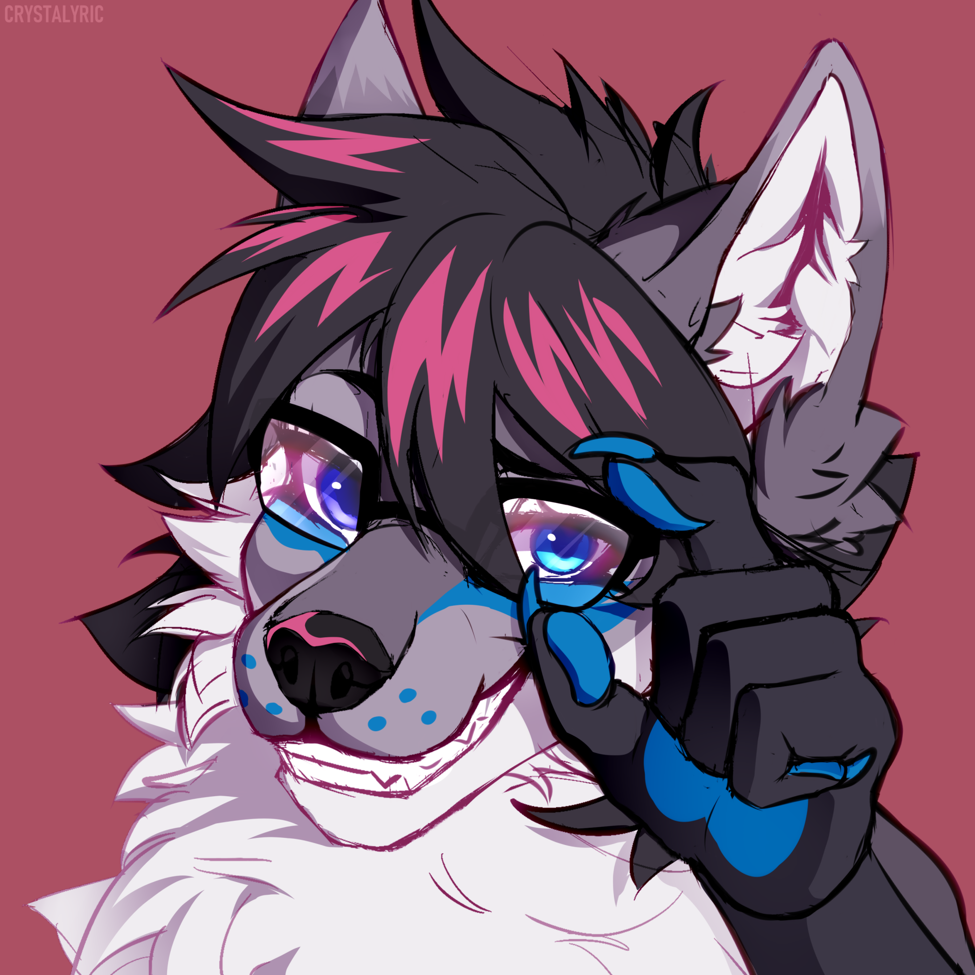 Headshot (Commission) by Crystalyric -- Fur Affinity [dot] net