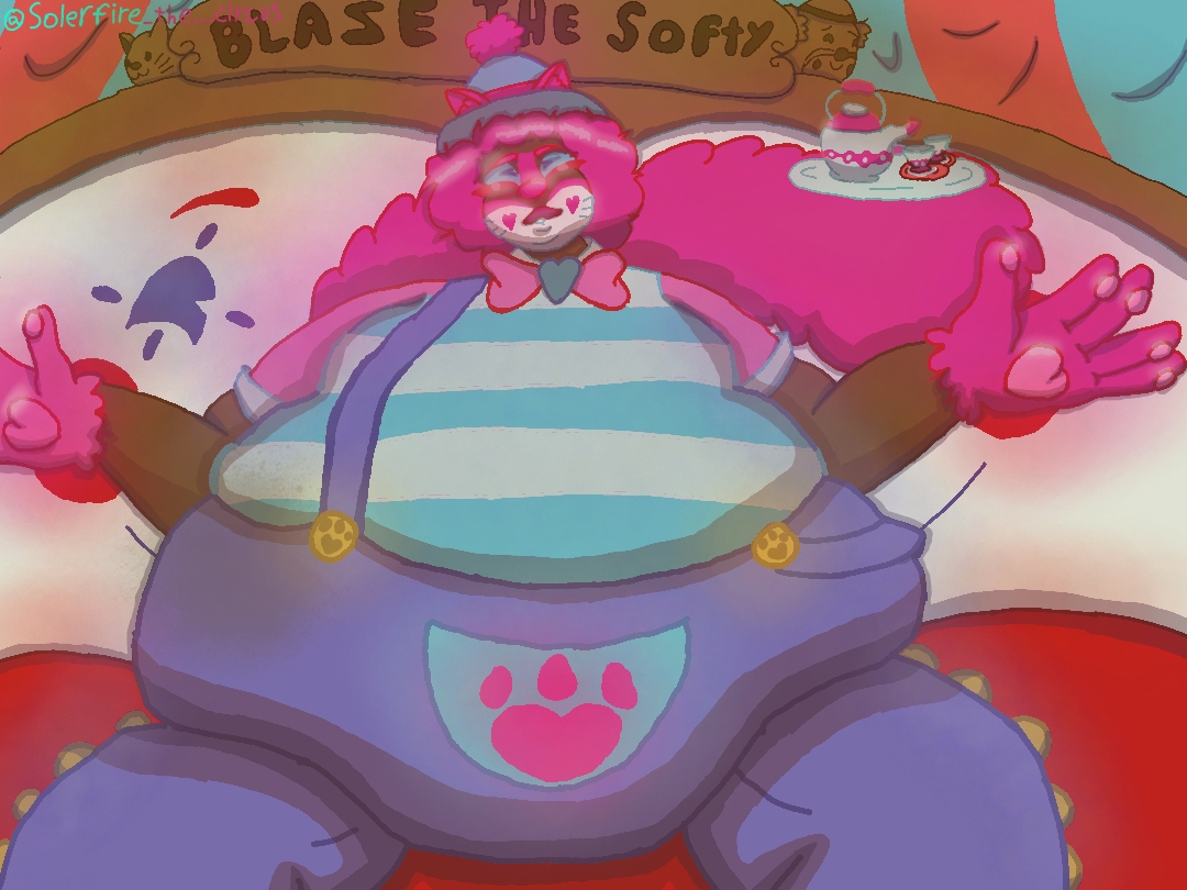 Blaze The Chubby Circus Cat Wants to Offer Tea! by cuddlestheclown -- Fur  Affinity [dot] net