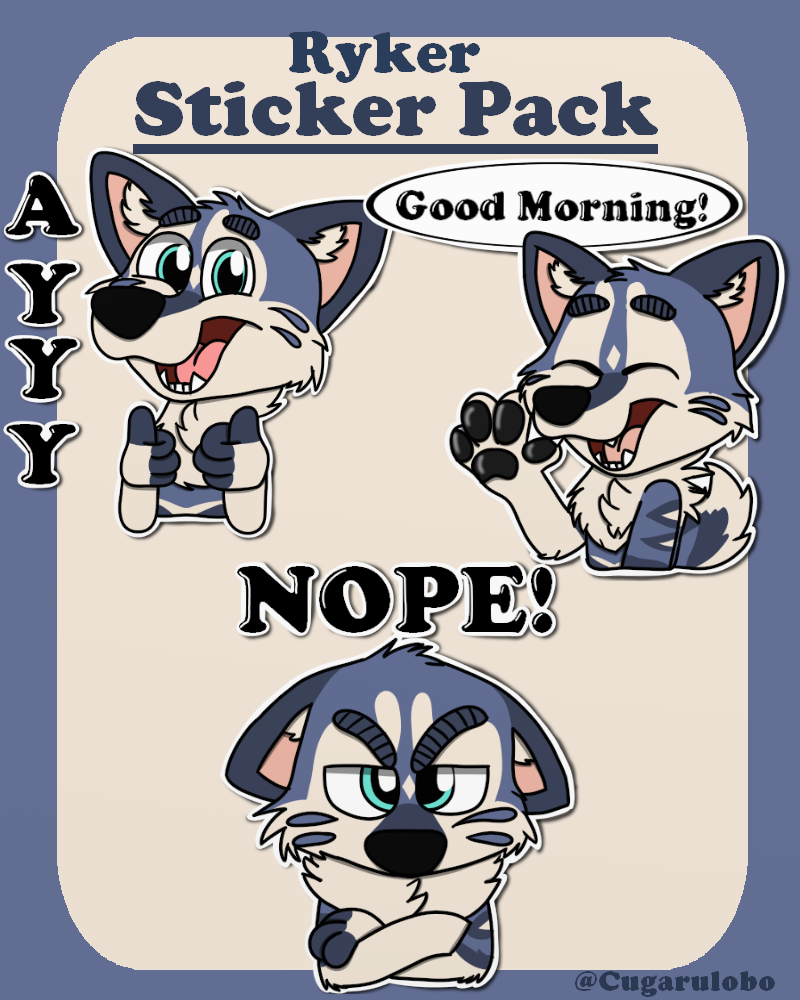 Telegram Sticker Pack - Ryker by Cugaru -- Fur Affinity [dot] net