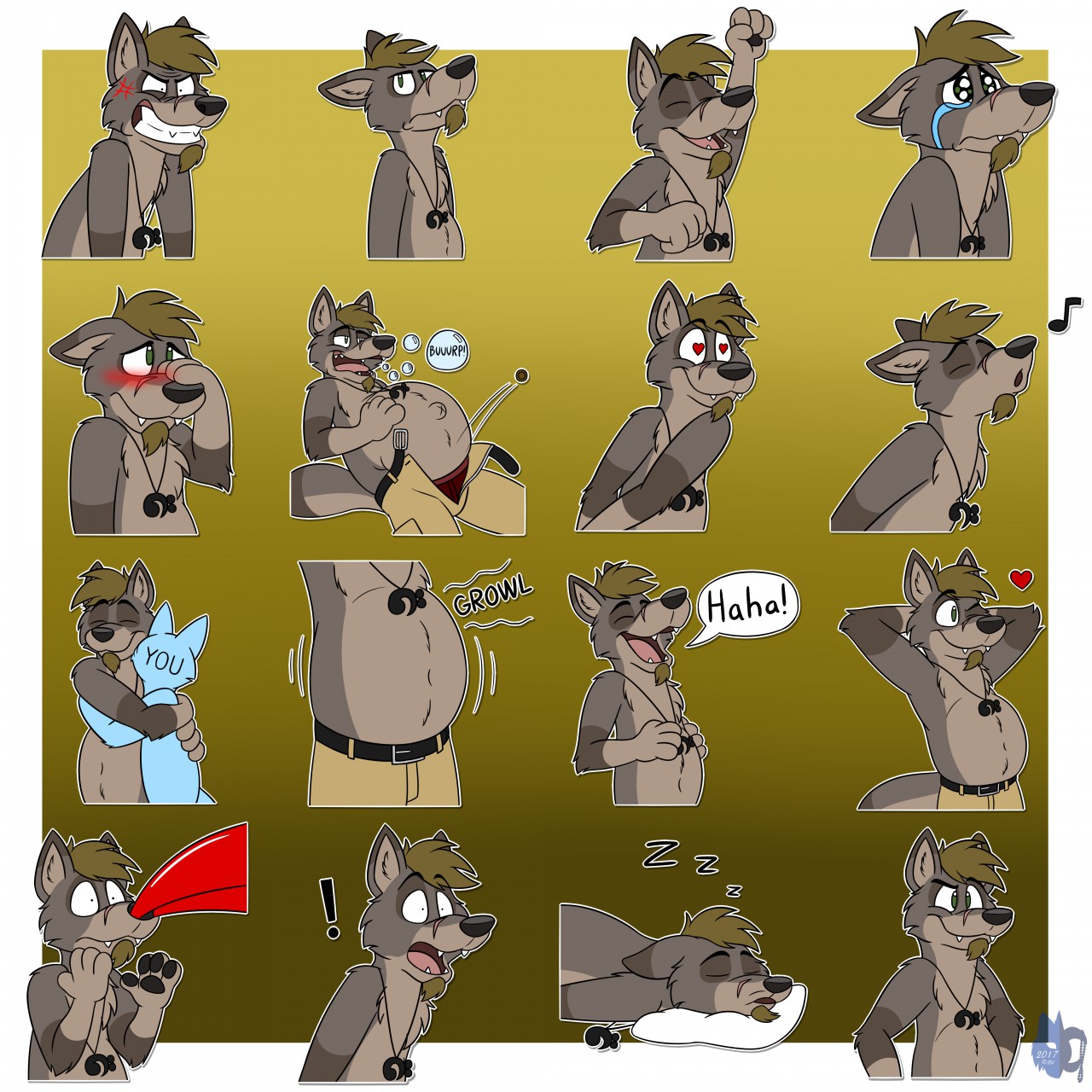 Telegram Sticker Set by CurtisLupus -- Fur Affinity [dot] net