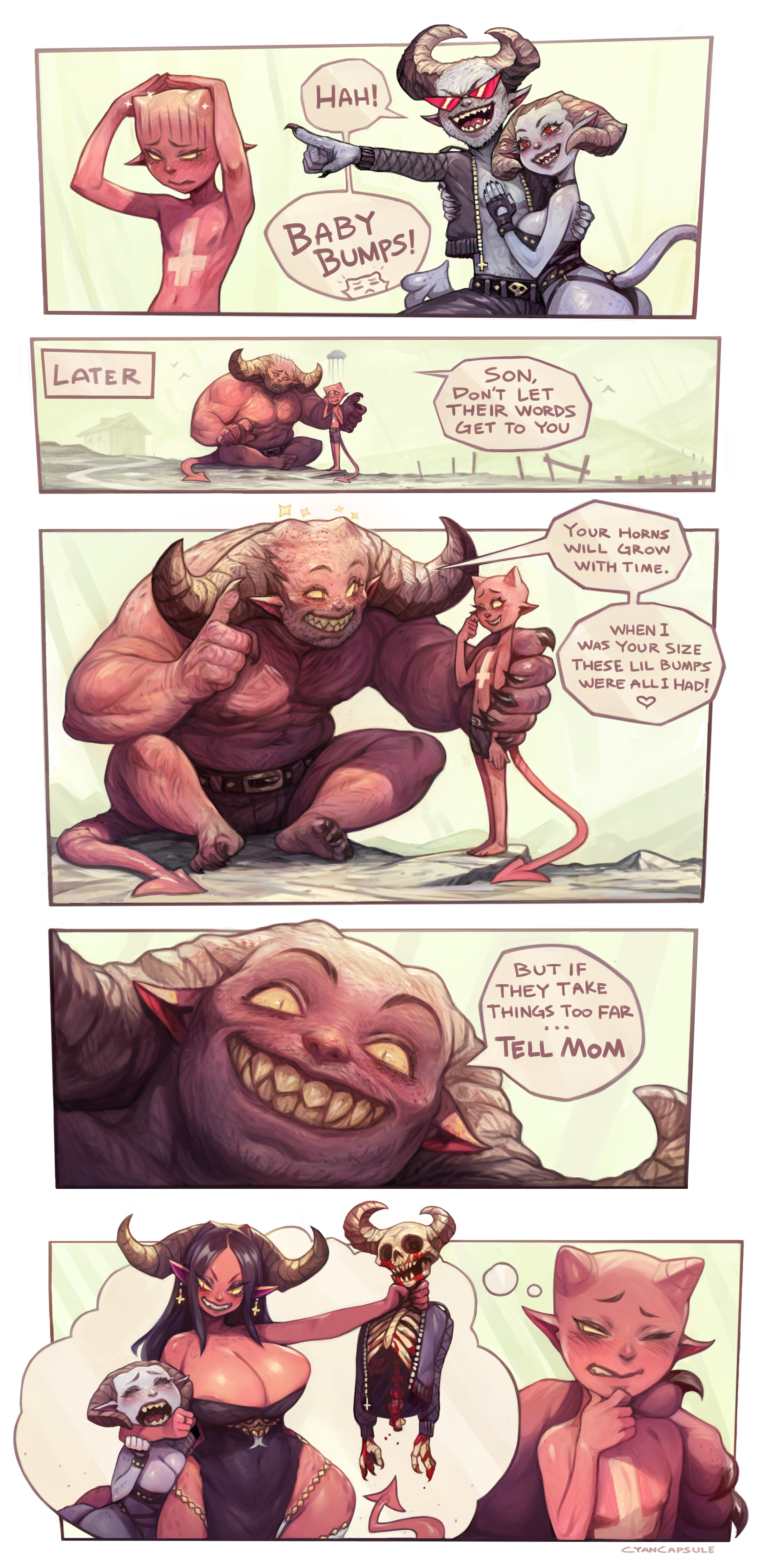 Devilish Parenting Comic Strip by CyanCapsule -- Fur Affinity [dot] net